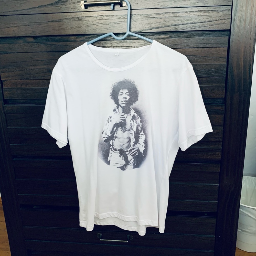 White Jimi Hendrix T Shirt